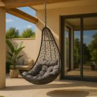 Natal Easy kerti függőfotel fekete rögzítő készlettel