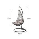 Natal kerti függőfotel fekete