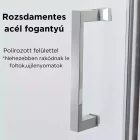 Stuxi Delhi 120x90 aszimmetrikus szögletes tolóajtós zuhanykabin 6 mm vastag vízlepergető biztonsági üveggel, krómozott elemekkel, 200 cm magas