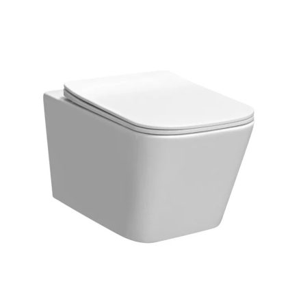 Tina perem nélküli fehér mély öblítésű fali rimless WC soft close ülőkével