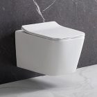 Tina perem nélküli fehér mély öblítésű fali rimless WC soft close ülőkével