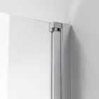 Stuxi Verona Big 240 cm széles kétszárnyú csukló zuhanyajtó, 6 mm vízlepergető üveggel, króm profillal, 195 cm magas