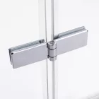 Stuxi Verona Big 240 cm széles kétszárnyú csukló zuhanyajtó, 6 mm vízlepergető üveggel, króm profillal, 195 cm magas