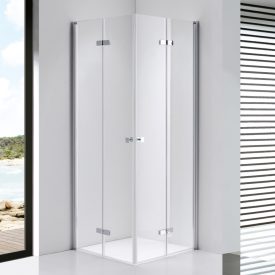   Stuxi Verona Duo 70x70 cm szögletes két csuklóajtós zuhanykabin, 6 mm vízlepergető üveggel, króm