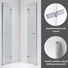 Stuxi Verona Duo 110x110 cm szögletes két csuklóajtós zuhanykabin, 6 mm vízlepergető üveggel, króm