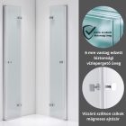 Stuxi Verona Duo 110x110 cm szögletes két csuklóajtós zuhanykabin, 6 mm vízlepergető üveggel, króm