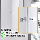Stuxi Verona Duo 90x90 cm szögletes két csuklóajtós zuhanykabin, 6 mm vízlepergető üveggel, króm