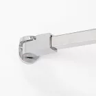 Stuxi Verona Fix 200 cm (80+120) széles csukló zuhanyajtó fix fallal, 6 mm vízlepergető üveggel, króm profillal, 195 cm magas