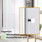Stuxi Verona Fix 200 cm (80+120) széles csukló zuhanyajtó fix fallal, 6 mm vízlepergető üveggel, króm profillal, 195 cm magas