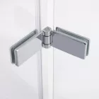 Stuxi Verona Fix 200 cm (80+120) széles csukló zuhanyajtó fix fallal, 6 mm vízlepergető üveggel, króm profillal, 195 cm magas
