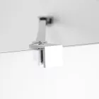 Stuxi Verona Fix 200 cm (80+120) széles csukló zuhanyajtó fix fallal, 6 mm vízlepergető üveggel, króm profillal, 195 cm magas
