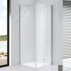 Stuxi Verona 120x120 cm szögletes csuklóajtós zuhanykabin, 6 mm vízlepergető üveggel, króm elemekkel