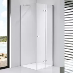   Stuxi Verona 70x70 cm szögletes csuklóajtós zuhanykabin, 6 mm vízlepergető üveggel, króm elemekkel