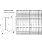 Stuxi Verona 120x120 cm szögletes csuklóajtós zuhanykabin, 6 mm vízlepergető üveggel, króm elemekkel