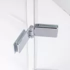 Stuxi Verona 120x120 cm szögletes csuklóajtós zuhanykabin, 6 mm vízlepergető üveggel, króm elemekkel