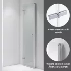 Stuxi Verona 100 cm széles csukló zuhanyajtó, 6 mm vízlepergető üveggel, króm profillal