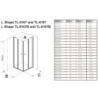 Stuxi Verona Duo 80x70 aszimmetrikus két csuklóajtós zuhanykabin 6 mm vízlepergető üveggel, króm