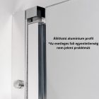 Stuxi Verona Duo 80x70 aszimmetrikus két csuklóajtós zuhanykabin 6 mm vízlepergető üveggel, króm