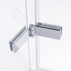 Stuxi Verona Duo 80x70 aszimmetrikus két csuklóajtós zuhanykabin 6 mm vízlepergető üveggel, króm