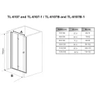 Stuxi Verona Black 120 cm széles csukló zuhanyajtó, 6 mm vízlepergető üveggel, fekete profillal