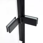 Stuxi Verona Big Black 180 cm széles aszimmetrikus kétszárnyú csukló zuhanyajtó (70+110 cm), 6 mm vízlepergető üveggel, matt fekete profillal, 195 cm magas