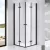 Stuxi Verona Duo Black 80x80 cm szögletes két csuklóajtós zuhanykabin, 6 mm vízlepergető üveggel, fekete
