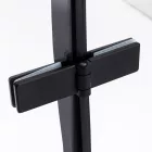 Stuxi Verona Duo Black 80x80 cm szögletes két csuklóajtós zuhanykabin, 6 mm vízlepergető üveggel, fekete