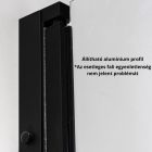 Stuxi Verona Black 110x110 cm szögletes csuklóajtós zuhanykabin, 6 mm vízlepergető üveggel, fekete elemekkel