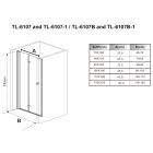 Stuxi Verona Black 70/80/90/100/110/120 cm széles csukló zuhanyajtó, 6 mm vízlepergető üveggel, fekete profillal