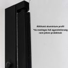 Stuxi Verona Black 70/80/90/100/110/120 cm széles csukló zuhanyajtó, 6 mm vízlepergető üveggel, fekete profillal