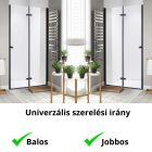 Stuxi Verona Black 70/80/90/100/110/120 cm széles csukló zuhanyajtó, 6 mm vízlepergető üveggel, fekete profillal