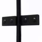 Stuxi Verona Black 120x100 aszimmetrikus csuklóajtós zuhanykabin 6 mm vízlepergető biztonsági üveggel, fekete
