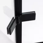 Stuxi Verona Black 80 cm széles csukló zuhanyajtó, 6 mm vízlepergető üveggel, fekete profillal