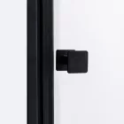 Stuxi Verona Black 80 cm széles csukló zuhanyajtó, 6 mm vízlepergető üveggel, fekete profillal