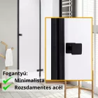 Stuxi Verona Black 80 cm széles csukló zuhanyajtó, 6 mm vízlepergető üveggel, fekete profillal