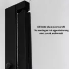 Stuxi Verona Black 80 cm széles csukló zuhanyajtó, 6 mm vízlepergető üveggel, fekete profillal