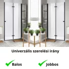 Stuxi Verona Black 80 cm széles csukló zuhanyajtó, 6 mm vízlepergető üveggel, fekete profillal