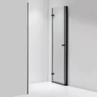 Stuxi Verona Black 80 cm széles csukló zuhanyajtó, 6 mm vízlepergető üveggel, fekete profillal
