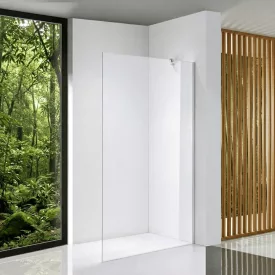   Stuxi Eco Walk-in zuhanyfal, 70x195 cm, 6 mm vastag vízlepergető biztonsági üveggel, 195 cm magas, helytakarékos sarok stabilizátorral