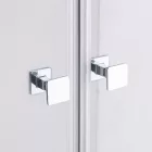 Stuxi Bari Big 200 cm széles kétszárnyú nyíló zuhanyajtó, 6 mm vízlepergető üveggel, króm profillal, 195 cm magas
