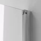 Stuxi Bari Big 200 cm széles kétszárnyú nyíló zuhanyajtó, 6 mm vízlepergető üveggel, króm profillal, 195 cm magas