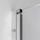Stuxi Bari Big 200 cm széles kétszárnyú nyíló zuhanyajtó, 6 mm vízlepergető üveggel, króm profillal, 195 cm magas