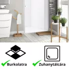 Stuxi Bari Big 200 cm széles kétszárnyú nyíló zuhanyajtó, 6 mm vízlepergető üveggel, króm profillal, 195 cm magas