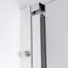 Stuxi Bari Big 180 cm széles aszimmetrikus kétszárnyú nyíló zuhanyajtó (80+100 cm), 6 mm vízlepergető üveggel, króm profillal, 195 cm magas