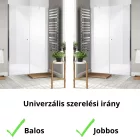 Stuxi Bari Fix 140 cm (70+70) széles nyíló zuhanyajtó fix fallal, 6 mm vízlepergető üveggel, króm profillal, 195 cm magas