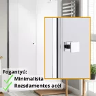 Stuxi Bari Fix 140 cm (70+70) széles nyíló zuhanyajtó fix fallal, 6 mm vízlepergető üveggel, króm profillal, 195 cm magas