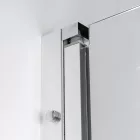 Stuxi Verona 70x70 cm szögletes csuklóajtós zuhanykabin, 6 mm vízlepergető üveggel, króm elemekkel