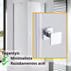 Stuxi Verona 70x70 cm szögletes csuklóajtós zuhanykabin, 6 mm vízlepergető üveggel, króm elemekkel