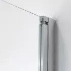 Stuxi Verona 70x70 cm szögletes csuklóajtós zuhanykabin, 6 mm vízlepergető üveggel, króm elemekkel