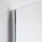 Stuxi Verona 70x70 cm szögletes csuklóajtós zuhanykabin, 6 mm vízlepergető üveggel, króm elemekkel